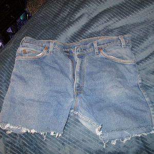 Cut Off Levi Blue Jean Shorts